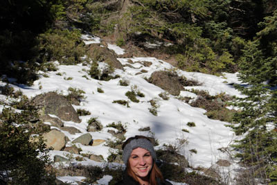 mom in the snow